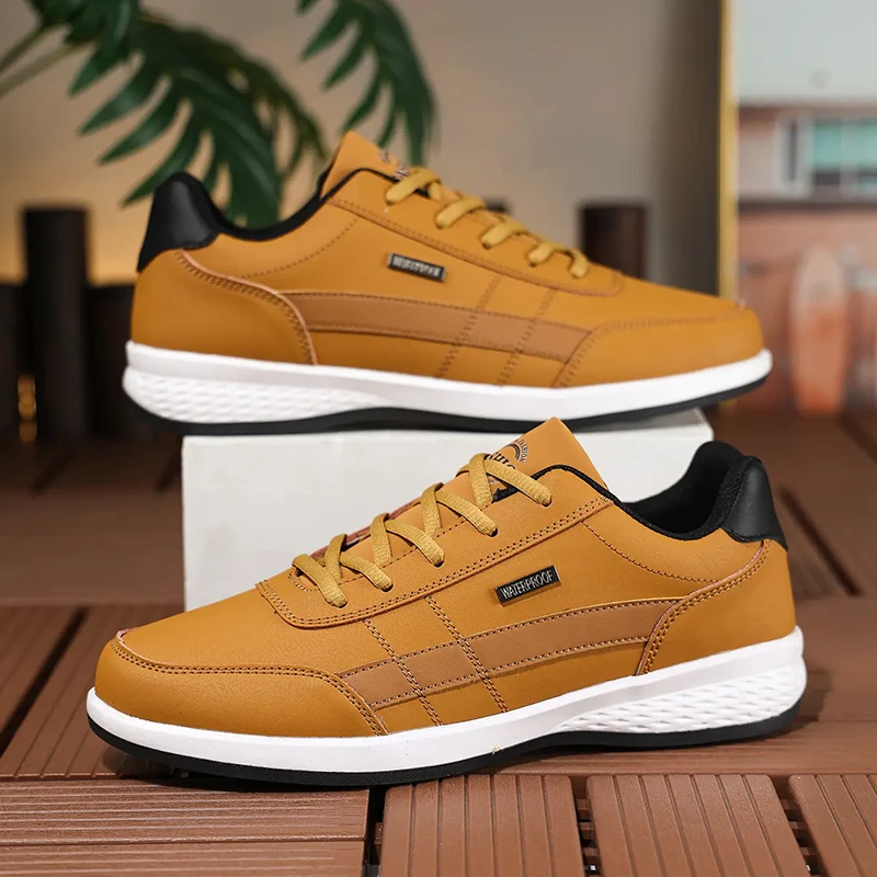 Badminton Shoes Men - Leather PU Men's Shoes Sneakers Trend
