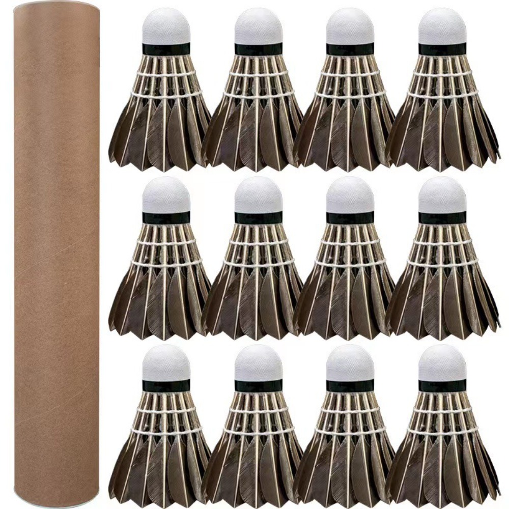 Feather Shuttlecock - 3/6/12Pcs Household Sport Training Professional Durable
