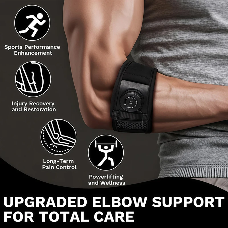 Badminton Materi - `Adjustable Knob Elbow Brace Silicone Pad