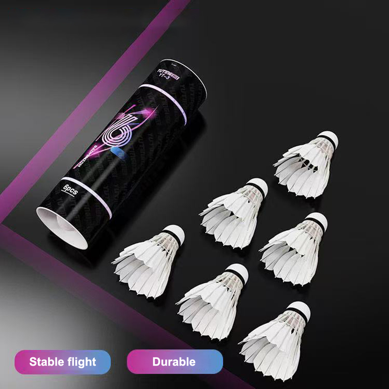 3/6Pcs White Goose Feather Bad - Feather Shuttlecock review and price