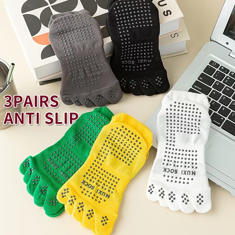 Men's 3-Pair Toe Socks Anti-Sl - Sports Grip review and price