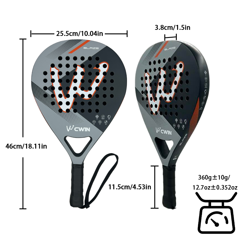 CWIN BLAZE Padel Racket 3K Wov - Badminton Racket Carbon review and price