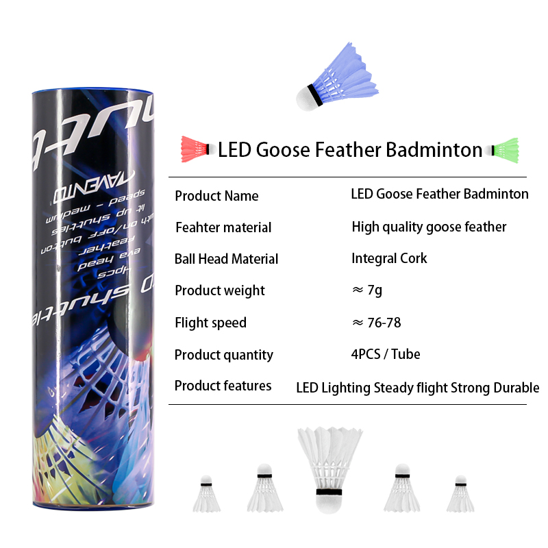 Welkin 4 Pcs Dark Night Colorf - Feather Shuttlecock review and price