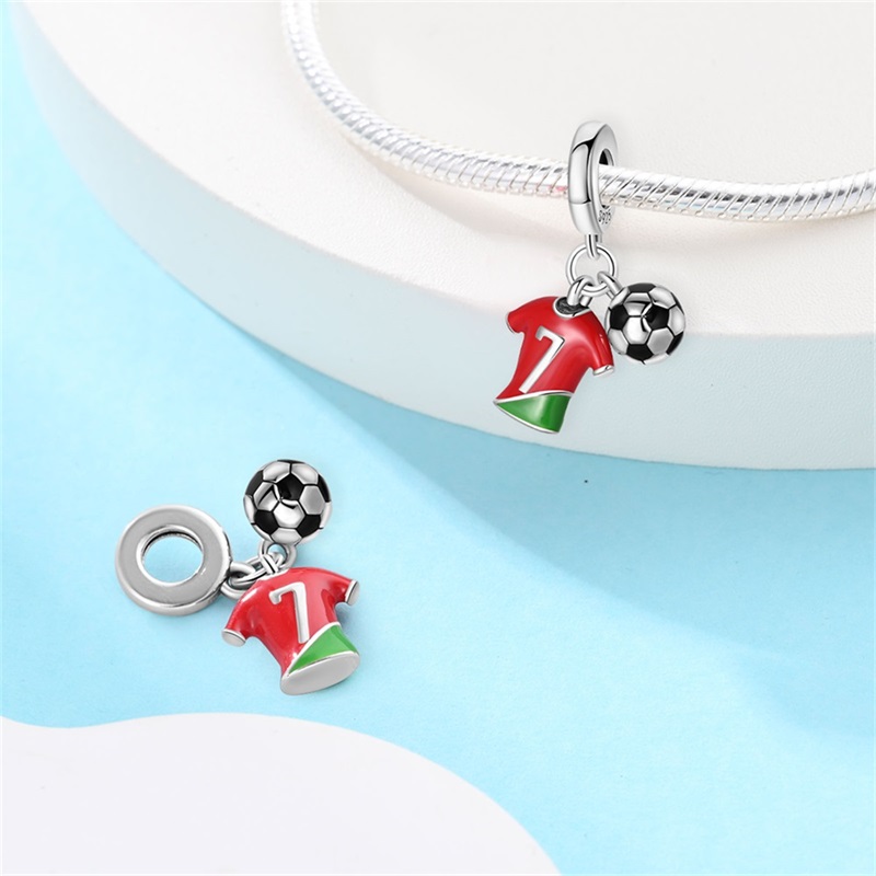 Fashion 925 Silver Football Je - Badminton Materi review and price