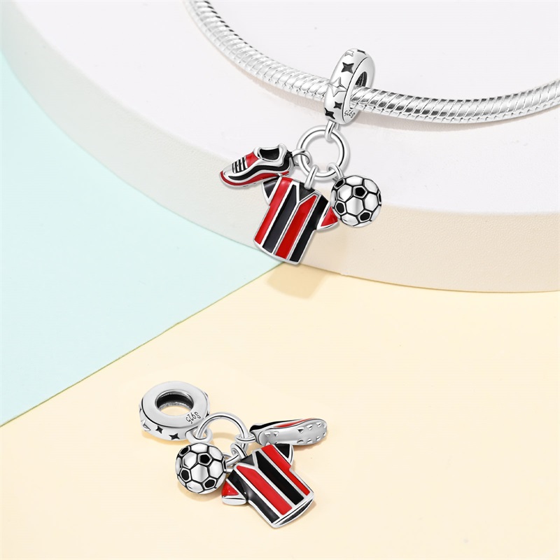 Fashion 925 Silver Football Je - Badminton Materi review and price