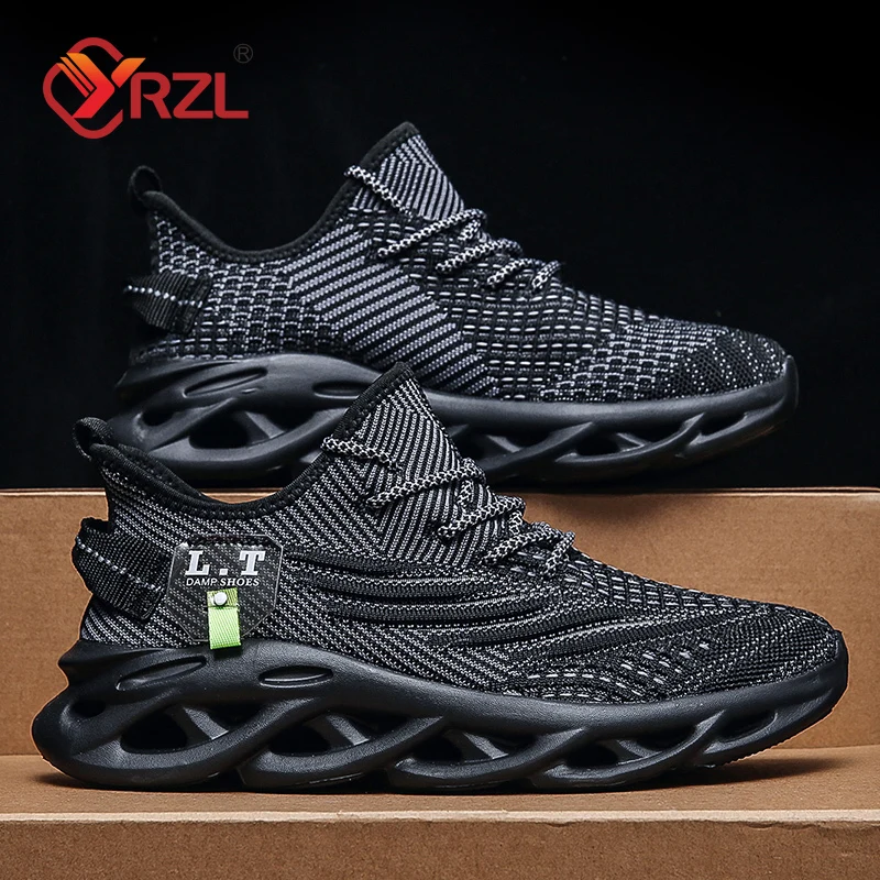 YRZL Men Sports Running Black  - Badminton Shoes review and price